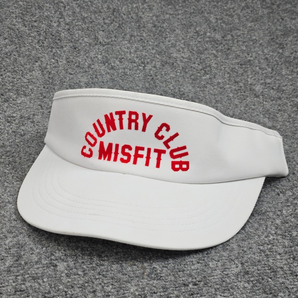 Gfore Visor Hat White Red Country Club Misfit Golf Adjustable Logo Cap Golfcore